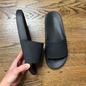 Vince Black Minimalist Slide Sandals